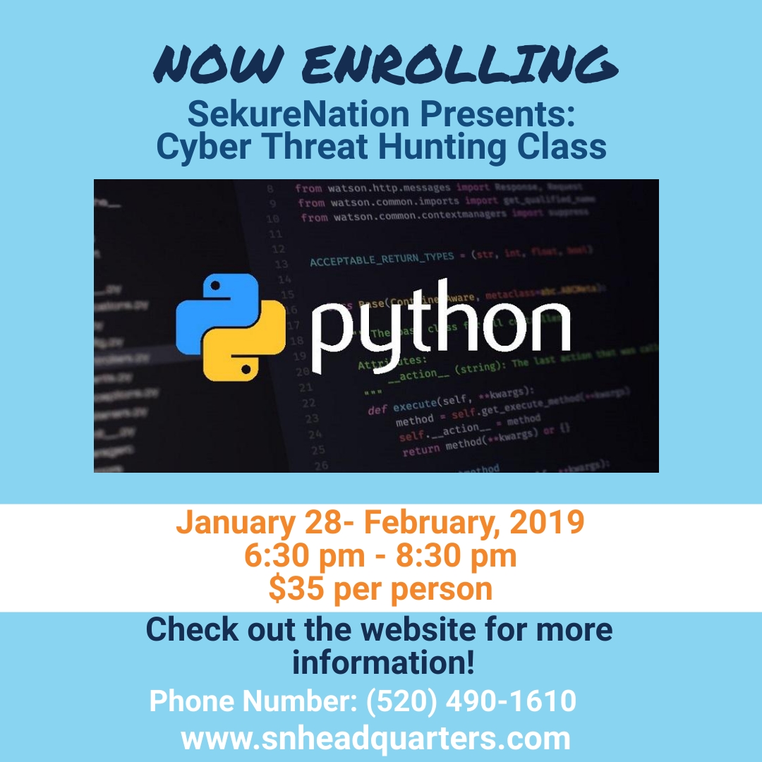 Cyber Threat Hunting Class Cyber Threat Hunting Class