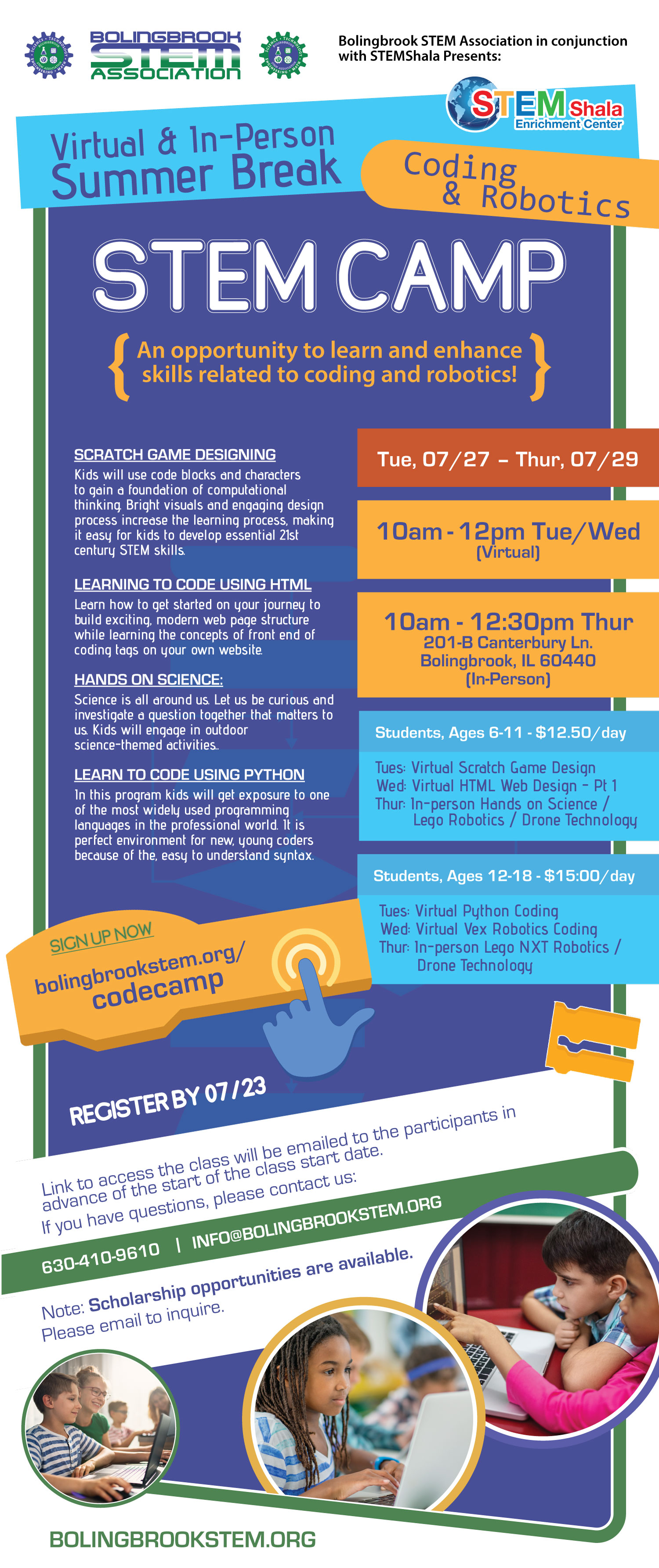 Virtual & In-Person Summer Break STEM Camp