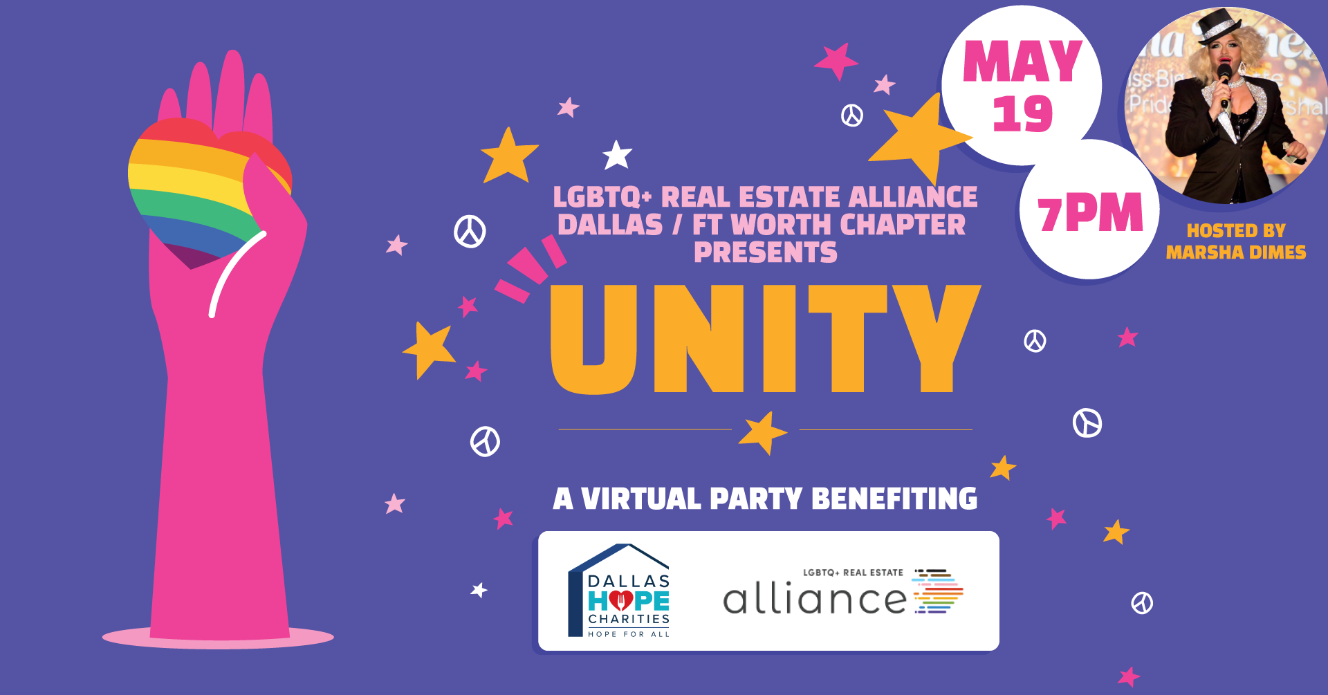UNITY - A Virtual Party benefiting the LGBTQ+ Real Estate Alliance Dallas / Ft Worth Chapter and Dallas Hope Charities