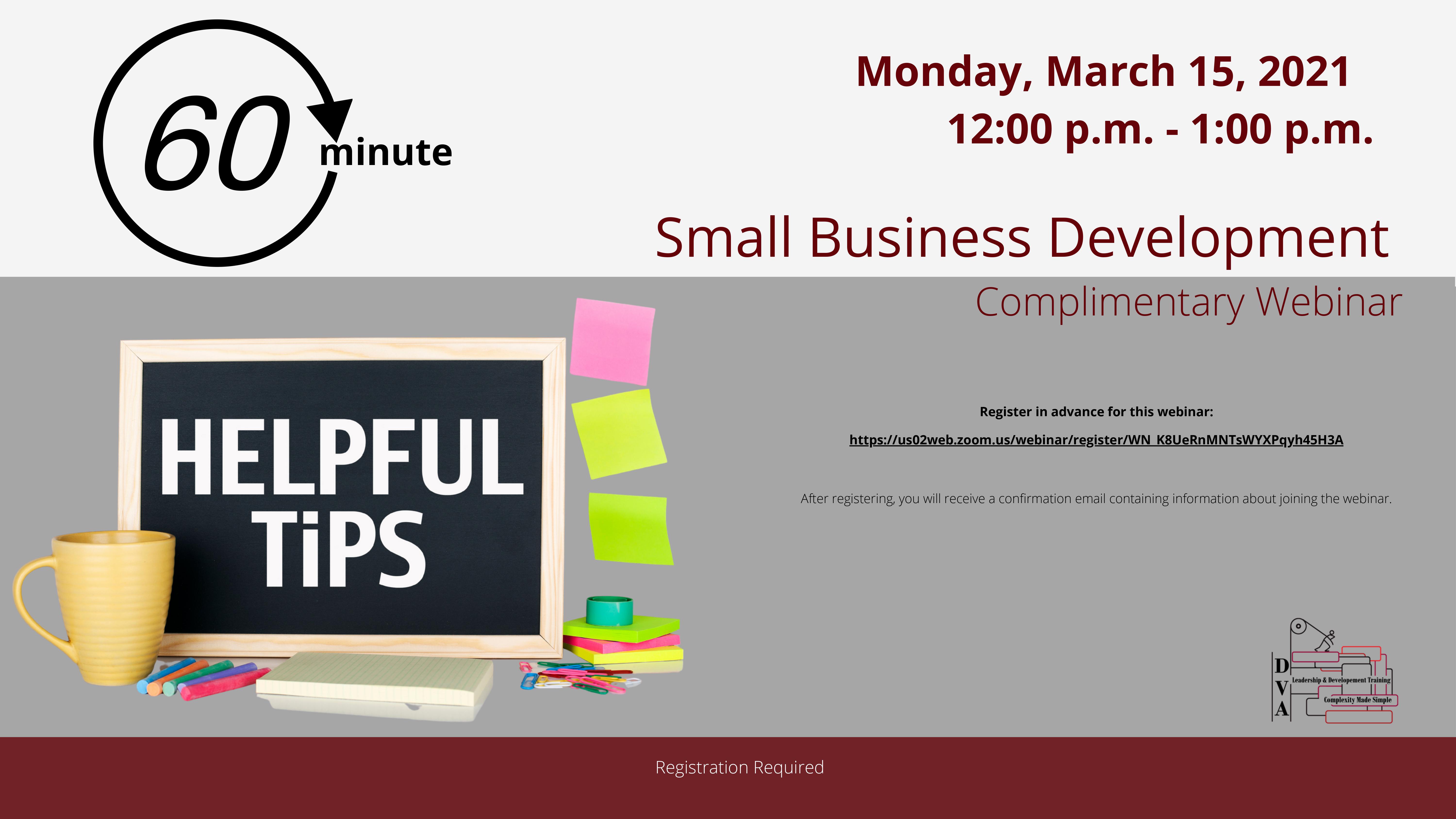 Small Business Development - Complimentary Webinar