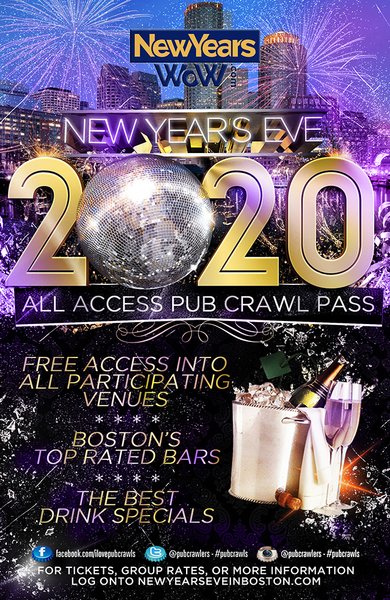 Boston New Year's Eve All Access Pub Crawl (Faneuil Hall) Boston New Year's Eve All Access Pub Crawl (Faneuil Hall)
