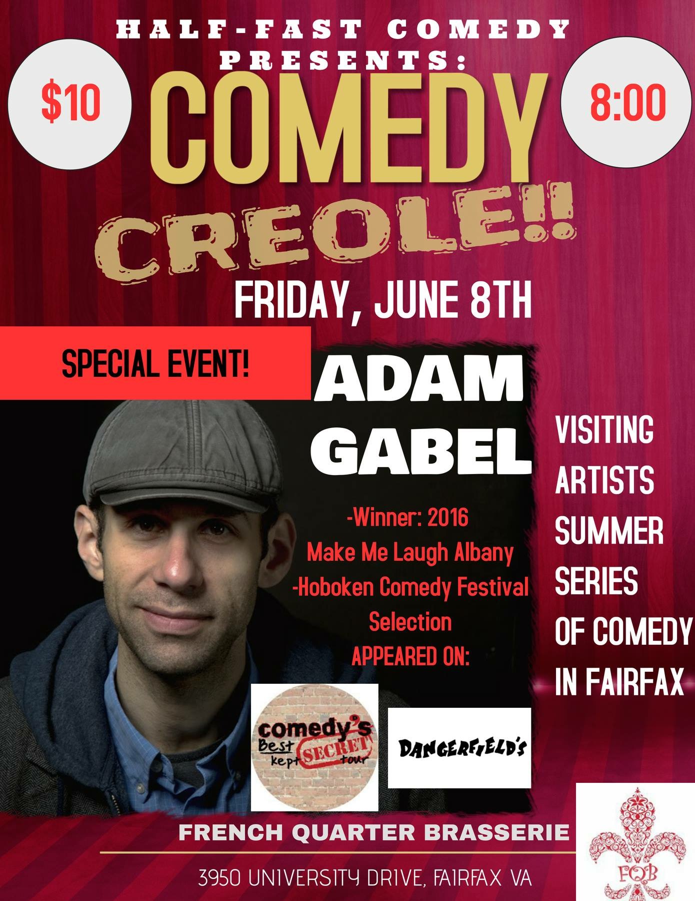 Comedy Creole: Adam Gabel (Dangerfield’s, Best Kept Secret Tour)