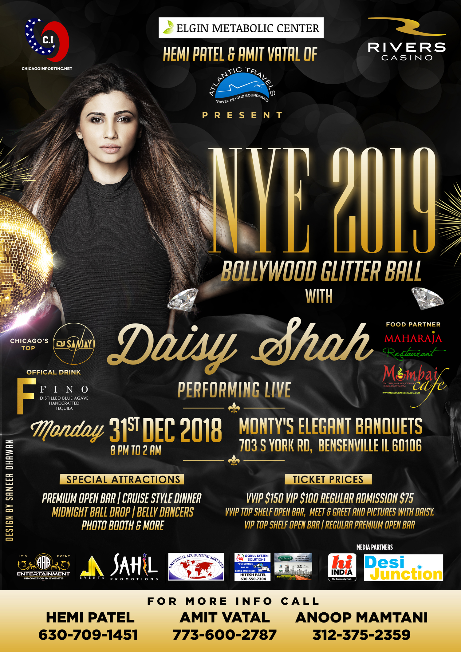 Bollywood Glitter Ball With Daisy Shah, NYE 2019