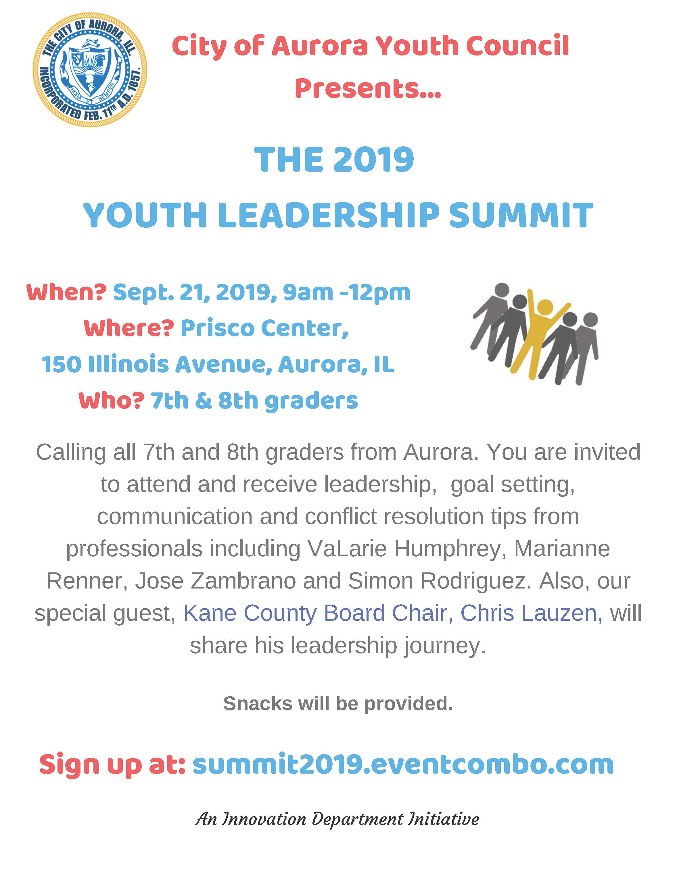 The 2019 Aurora Youth Leadership Summit The 2019 Aurora Youth Leadership Summit