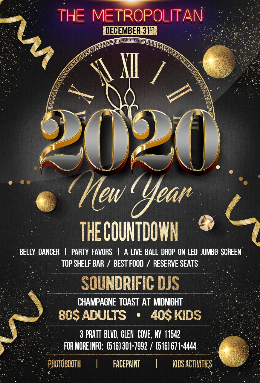 New Year Eve 2020 Glen Cove at The Metropolitan