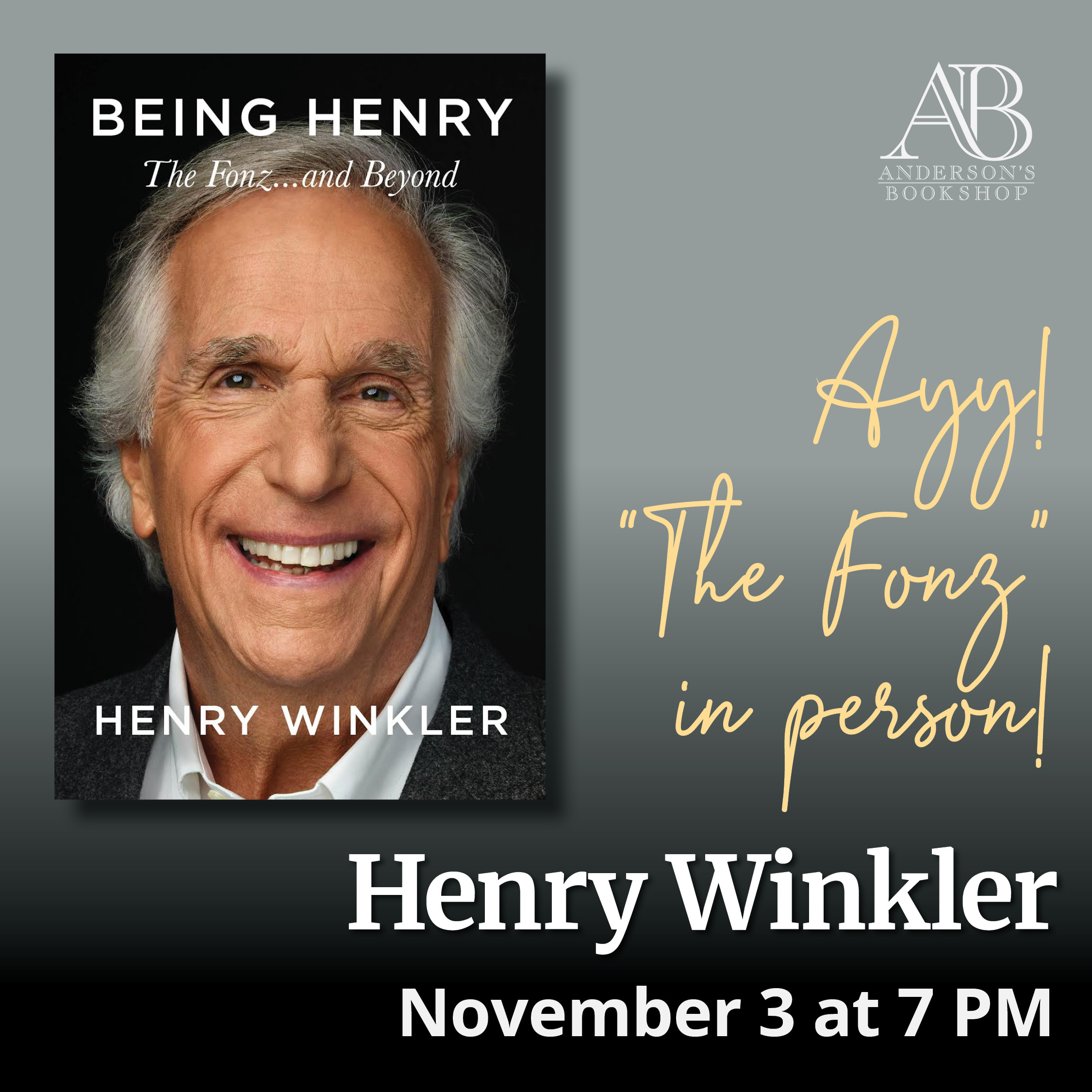 Author Event with Henry Winkler/Being Henry
