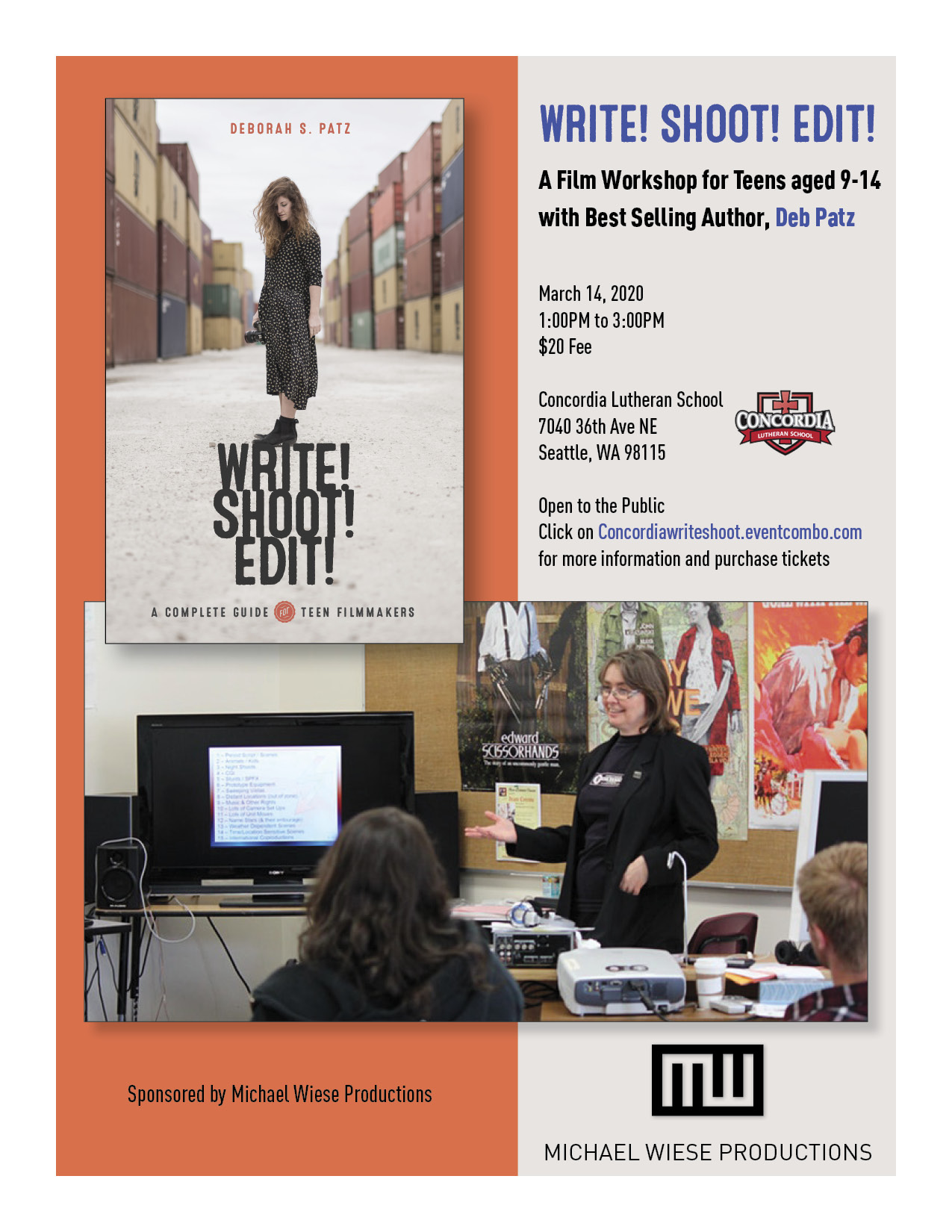 Write, Shoot, Edit! A Film Workshop for Teens aged 9 -14