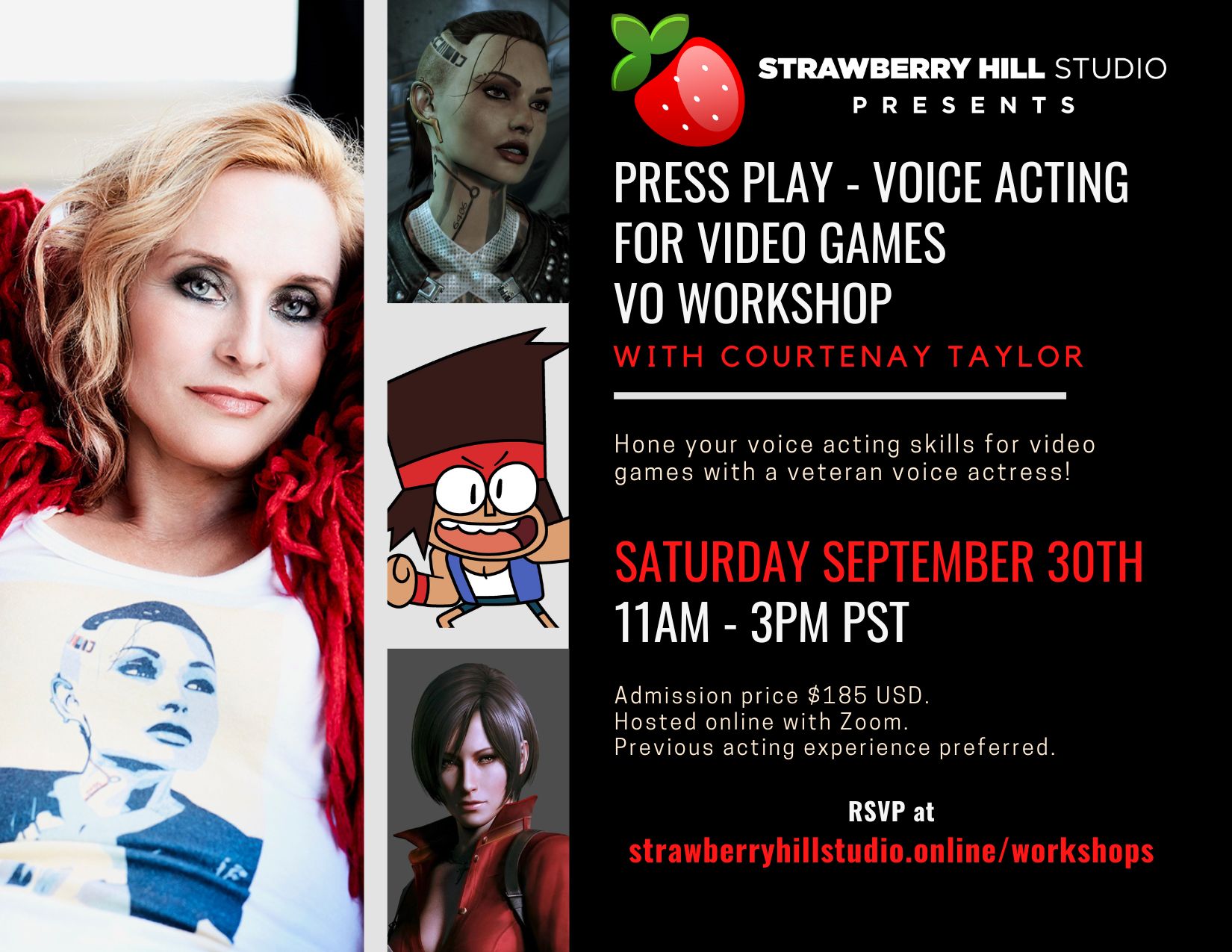 Press Play - Voice Acting for Video Games VO Workshop w/ Courtenay Taylor