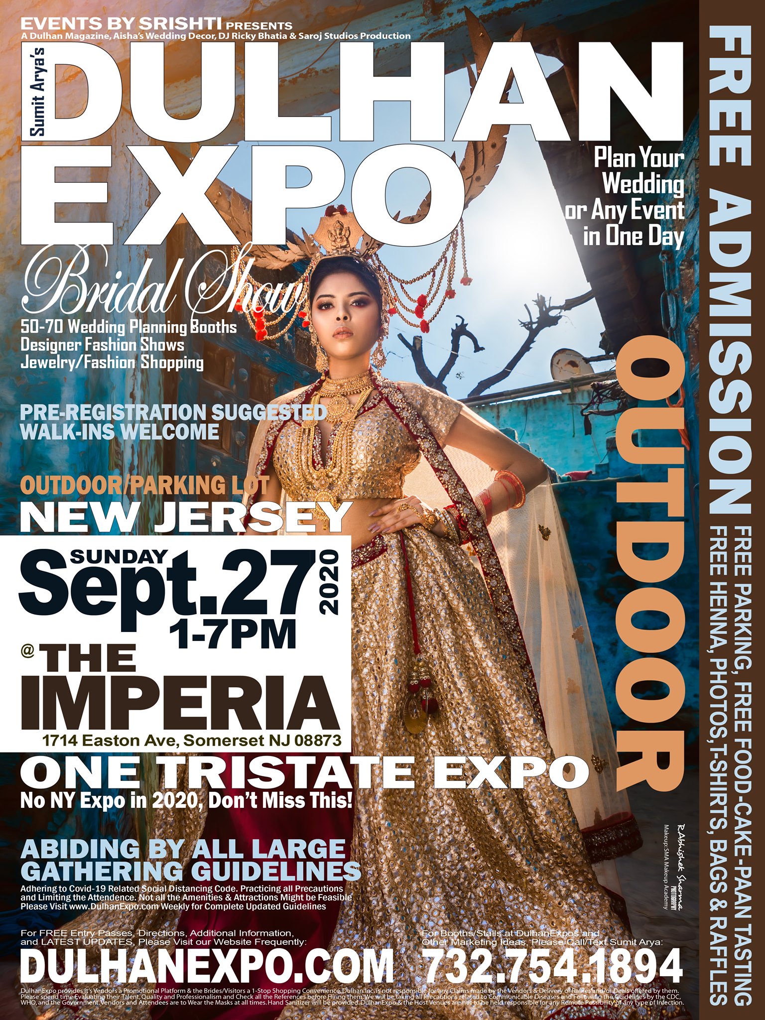 Sept.27 OutDoor / In-Person DULHAN EXPO @ The IMPERIA, Somerset NJ