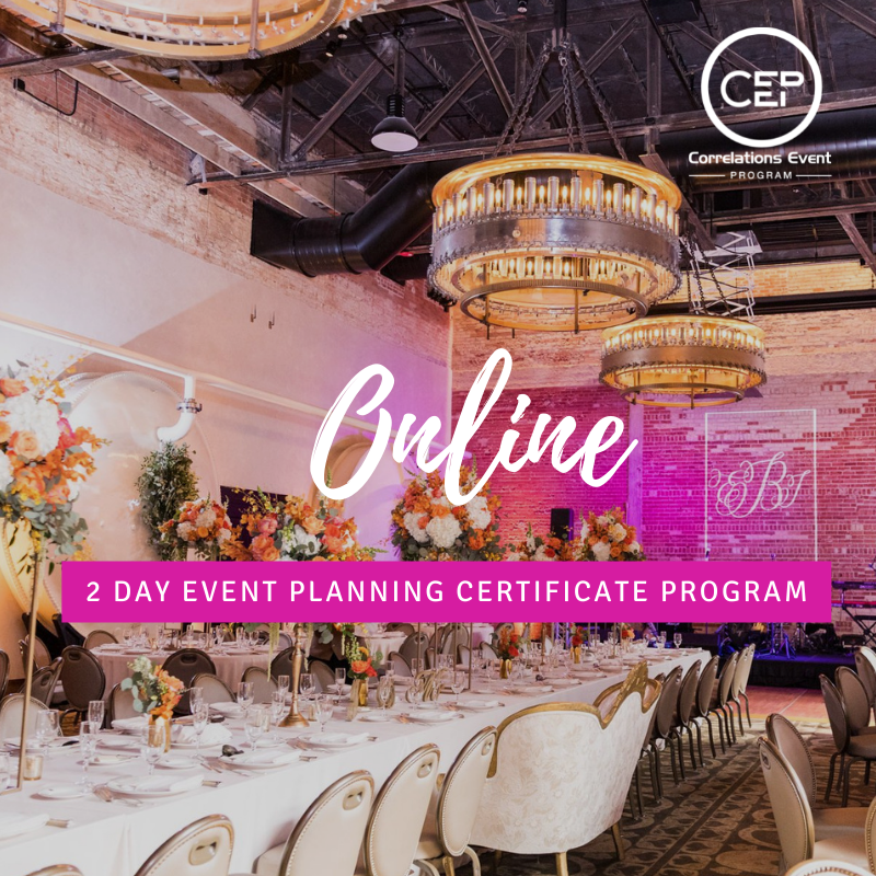 2 Day Event Planning Certificate Virtual Class