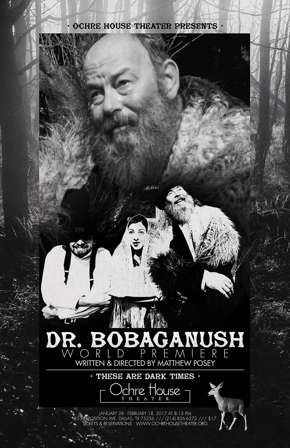 Ochre House Theater Presents DR. BOBAGANUSH, written and directed by Matthew Posey