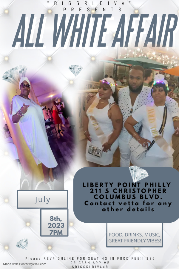Vetta wright created a new event. Follow the event here ALL WHITE FAMILY N FRIENDS GATHERING. <br/> <a href='https://www.eventcombo.com/e/all-white-family-n-friends-gathering-68269' target='_blank'>View Event</a>