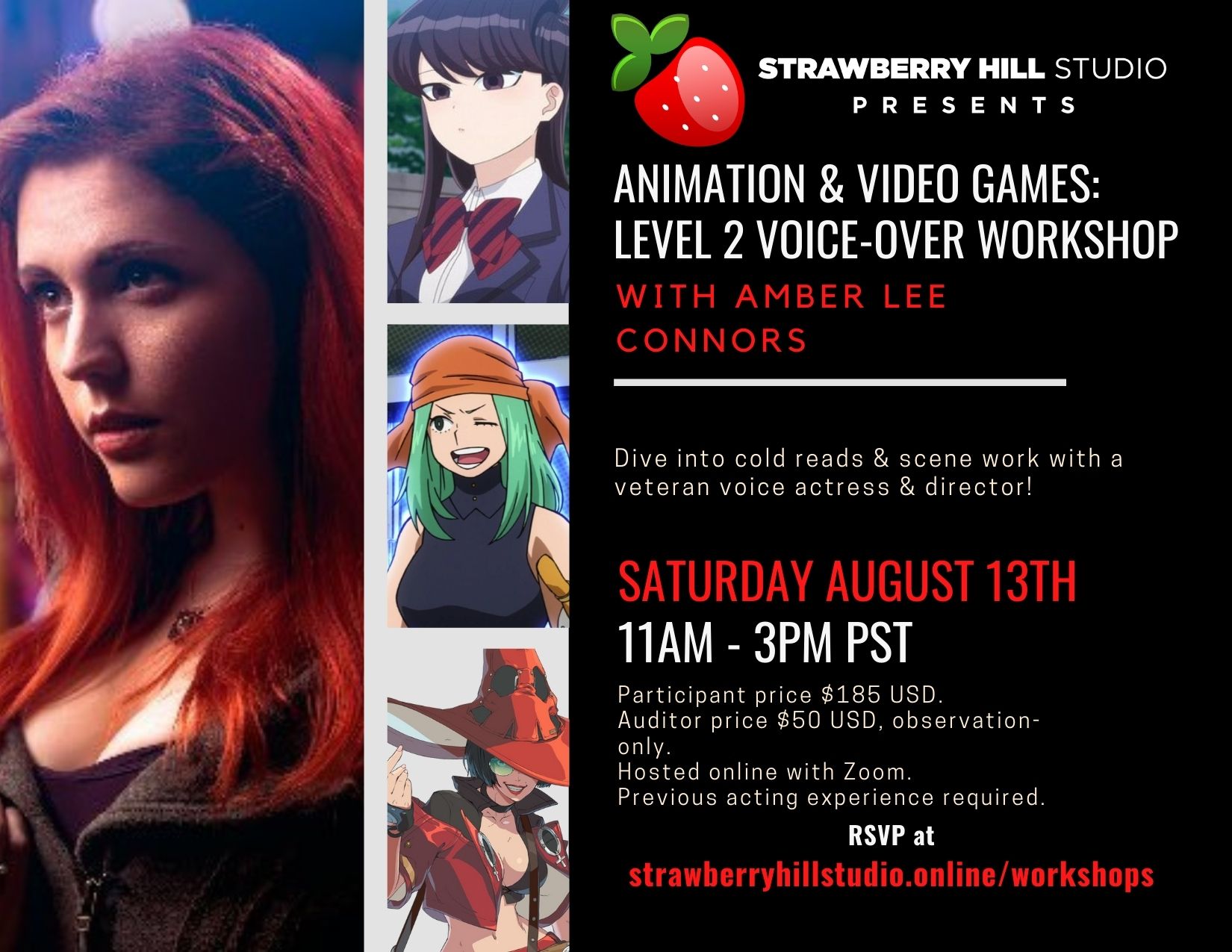 Animation & Video Games: Level 2 - Voice-Over Workshop w/ Amber Lee Connors