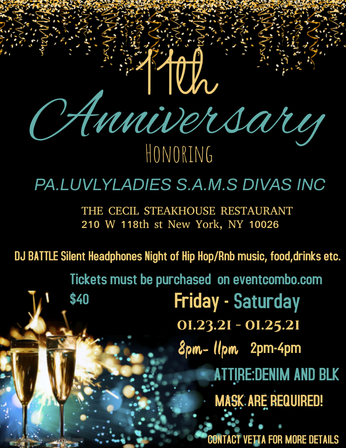 PA.LUVLYLADIES S.A.M.S DIVAS INC. 11th ANNIVERSARY CELEBRATION 