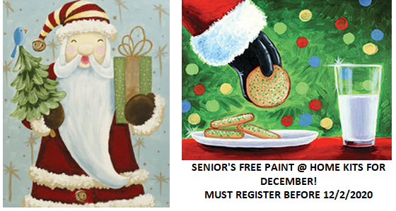 Senior's Paint FREE @ Home Kits
EVERY 1ST Thursday of the Month - Must Register by Wednesday