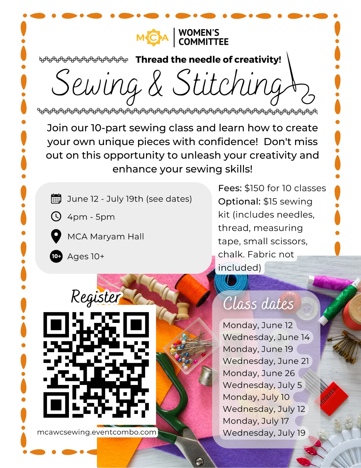 Summer Sewing & Stitching Class