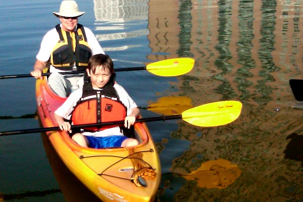 Kayak on Kinder Lake at Discovery Green Kayak on Kinder Lake at Discovery Green