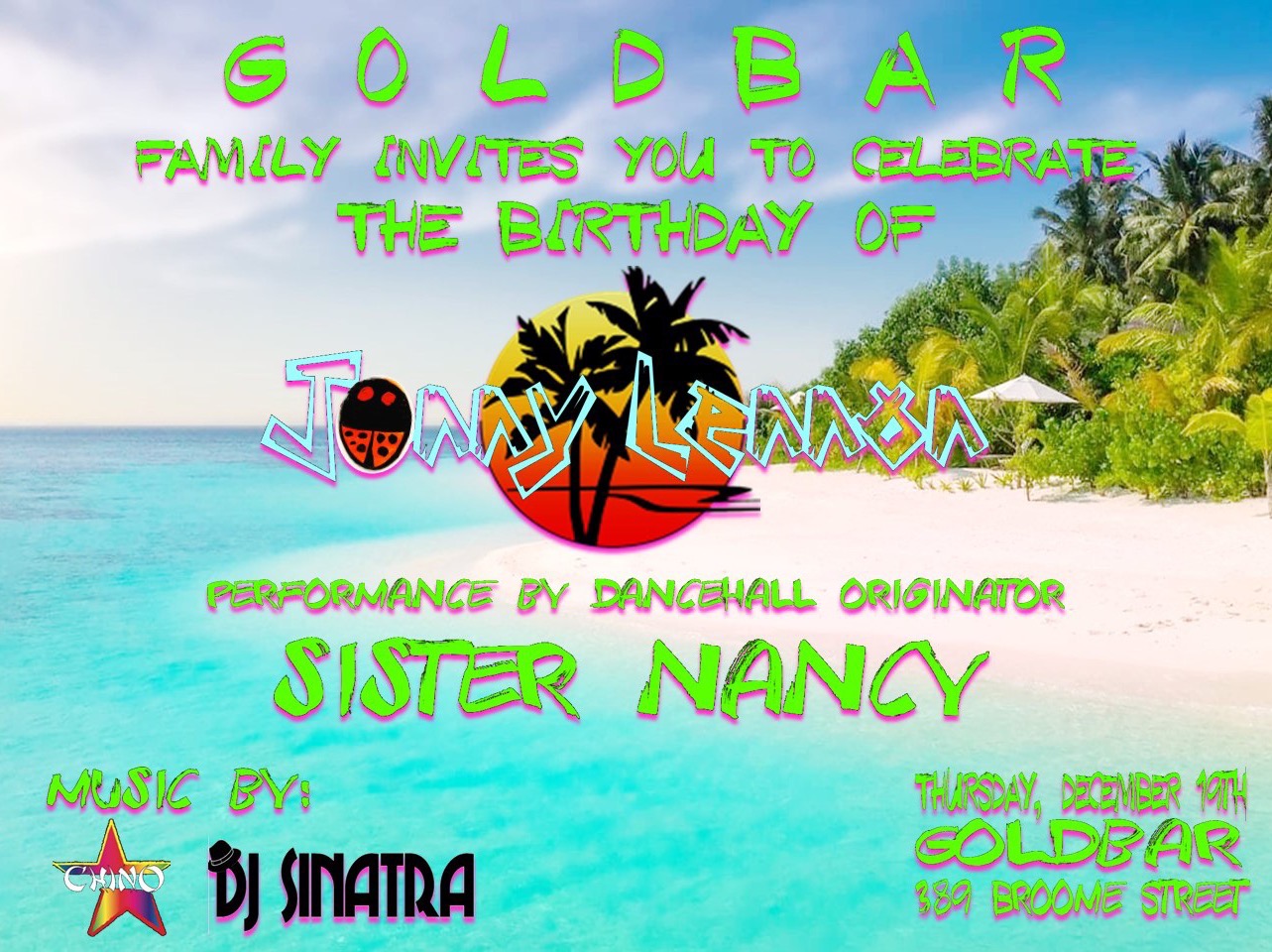 Jonny Lennon's Birthday ft. Sister Nancy