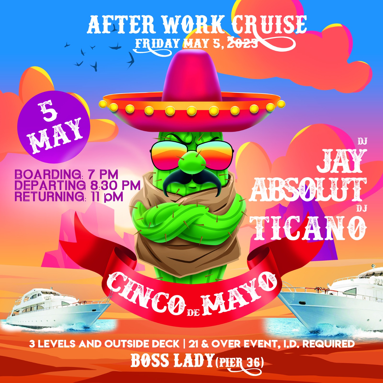 CINCO DE MAYO AFTERWORK BOAT PARTY