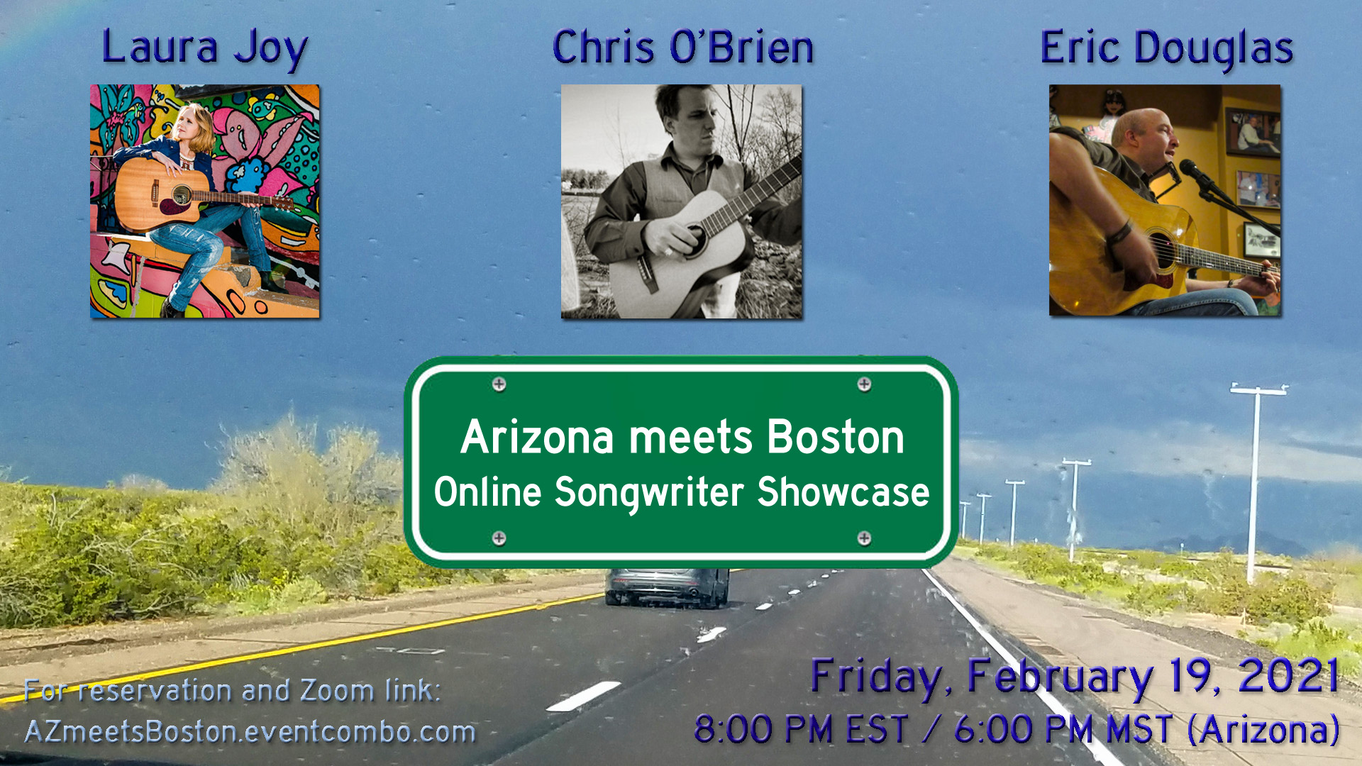 Eric Douglas, Chris O'Brien, and Laura Joy - AZ Meets Boston: A Zoom Songwriter Showcase