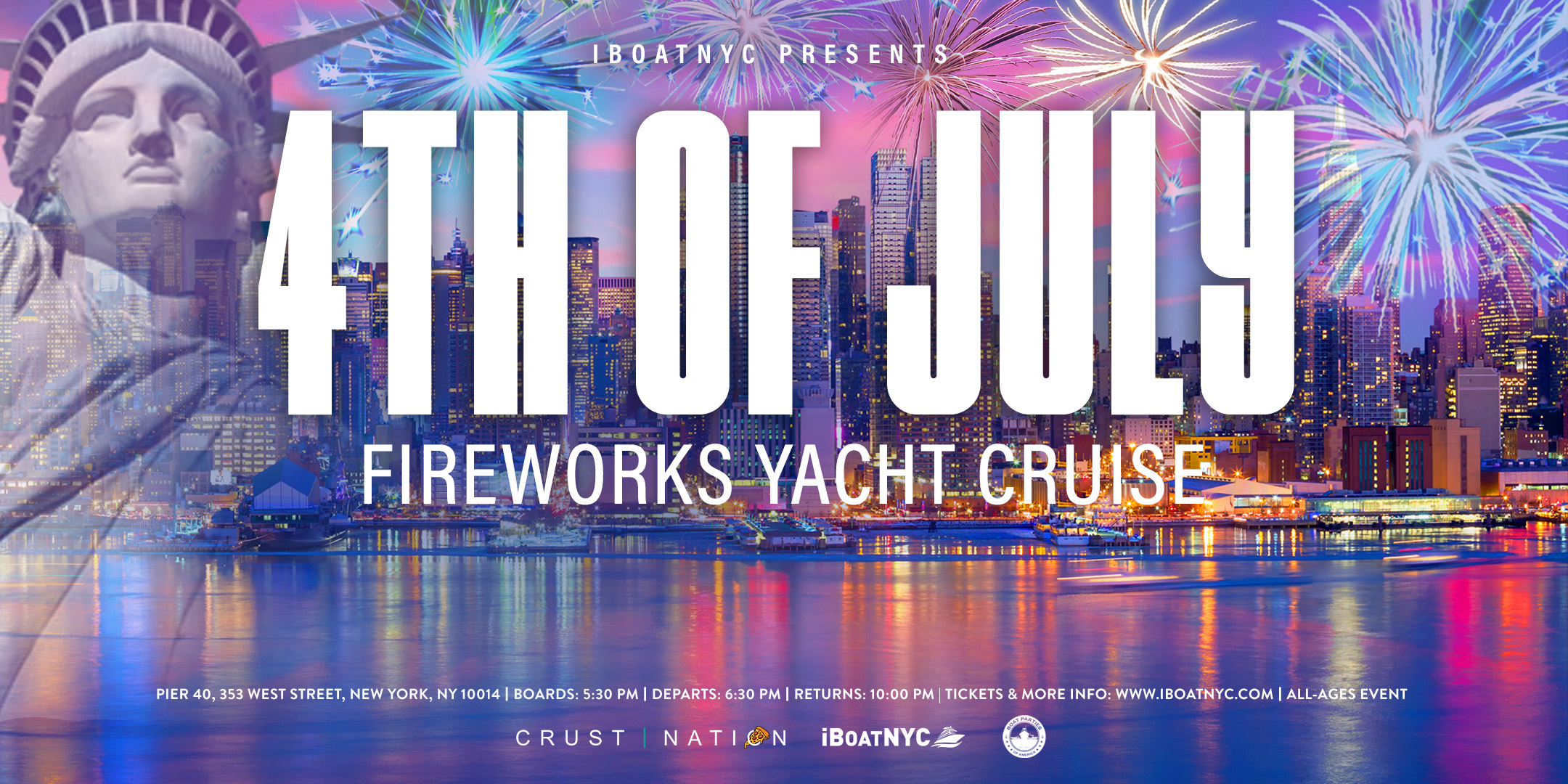4th of July Fireworks Yacht Cruise NYC ALL AGES