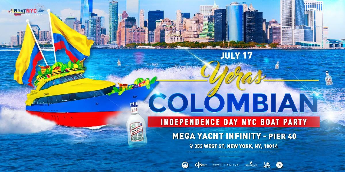 Colombian Indpendence Celebration On Infinity Yacht Cruise