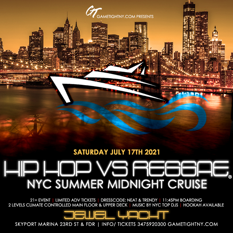 HipHop vs. Reggae® Jewel Yacht Midnight Cruise