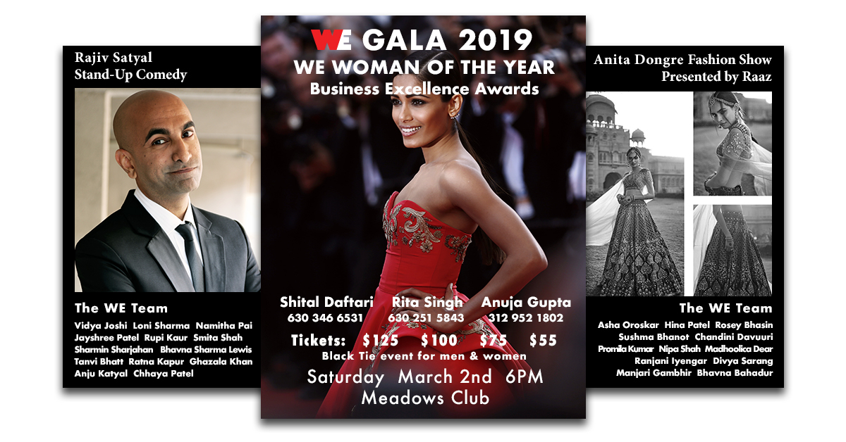 WE Gala 2019 Featuring Awards Night, Anita Dongre Fashion Show & Rajiv Satyal Stand-Up Comedy
